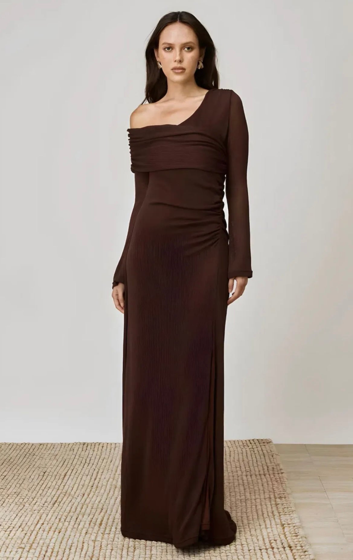 MON RENN OVERLAY SLEEVED MIDI