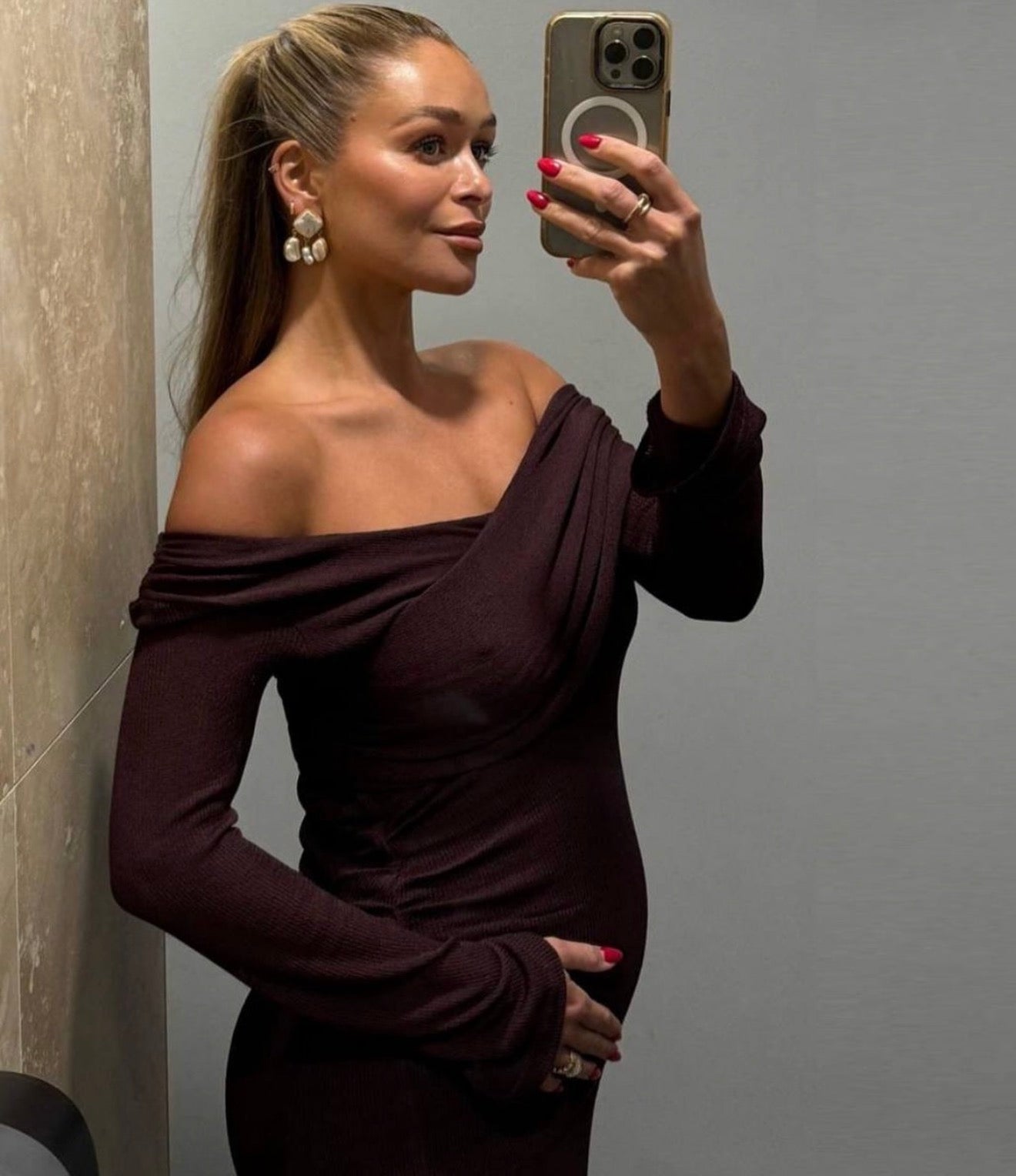 MON RENN OVERLAY SLEEVED MIDI